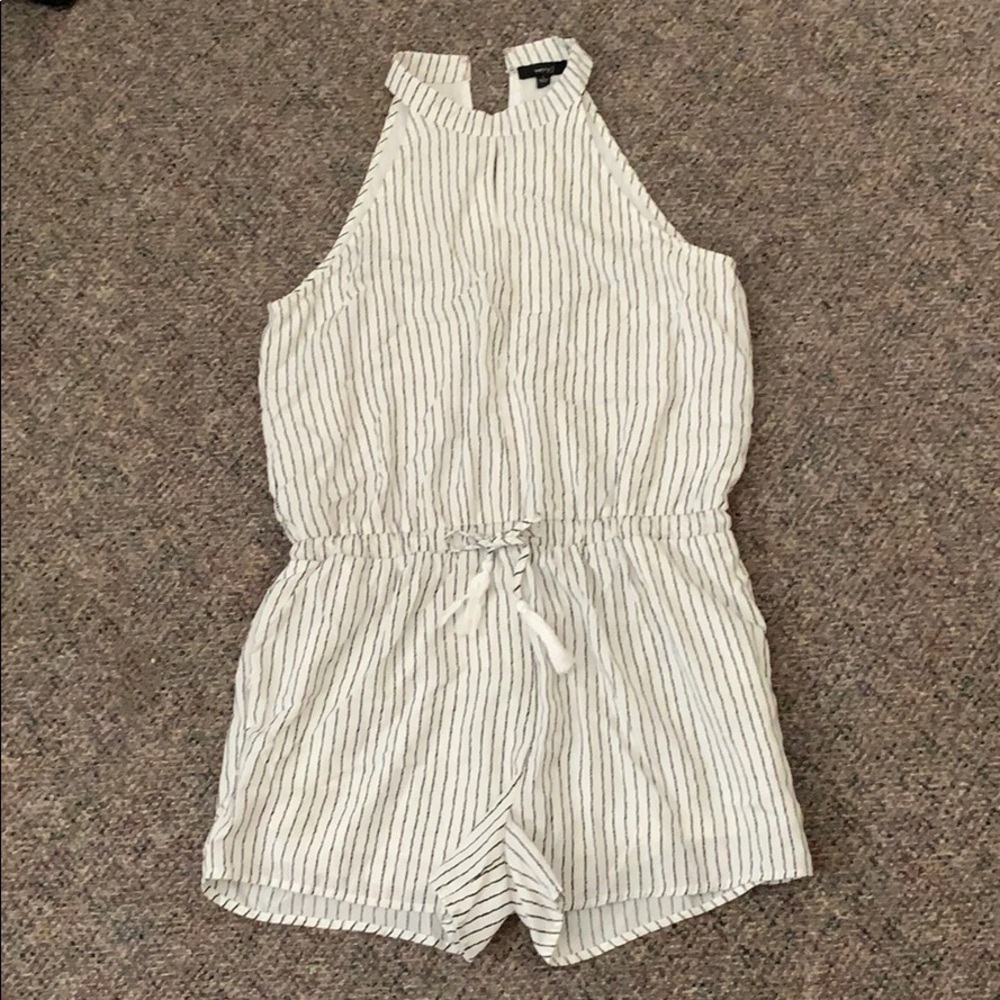 White striped romper